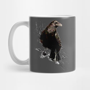 Watercolor Raven Corvid Bird Wildlife Art Mug